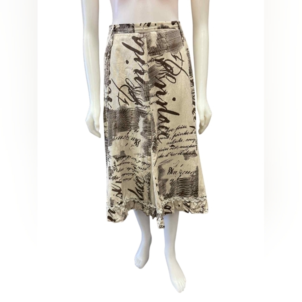 Linea Domani Skirt Fit And Flare Tan/Brown Size 16 EUC